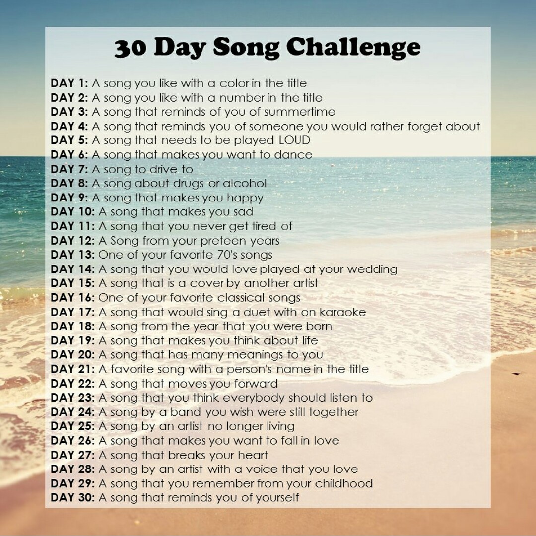 30 Day Song Challenge Music Mind And Soul Readers Edition Music